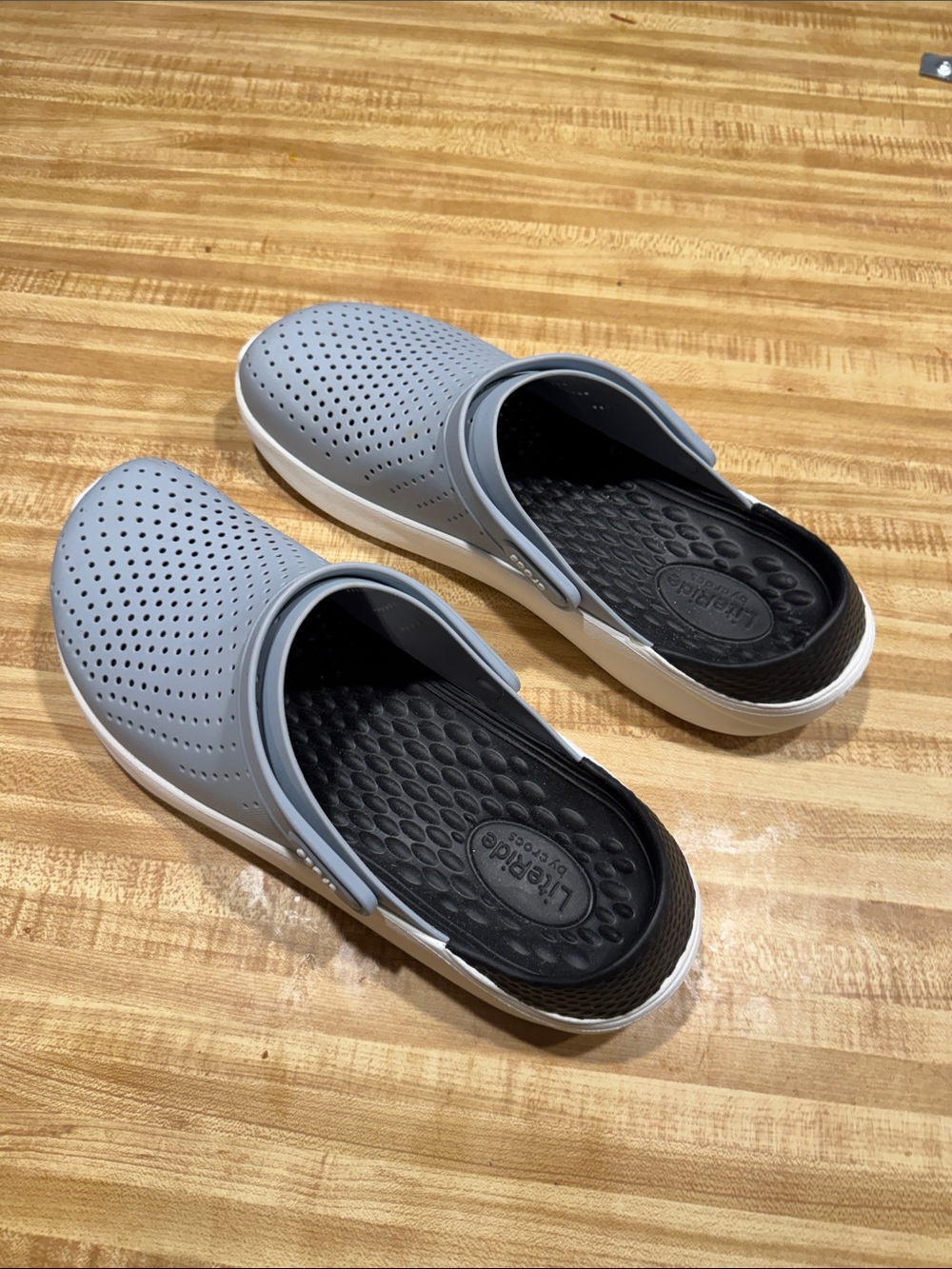 Crocs Light Gray Slip-On Clog for Men - Comfortable Everyday Wear